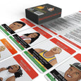 Black History Cards, Edition 3: African Americans Athletes showcases dozens of athletes who have made a tremendous impact both inside and outside their respective arenas. Did you know that Kobe Bryant authored six books, won an Academy Award...on top of being an all-world player? Or how about the fact that Jackie Robinson earned a Presidential Medal of Freedom, and has his number 42 retired by every Major League team?